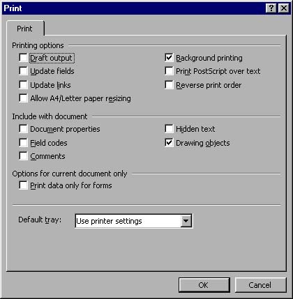 postscript output options archive format a hard